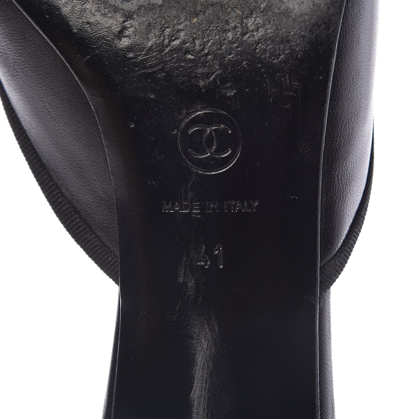 Patent Lambskin Cap Toe CC Mules 41 Black