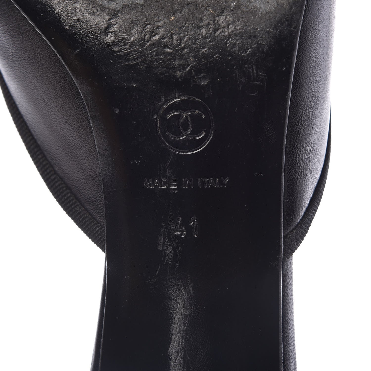 Chanel Patent Lambskin Cap Toe CC Mules 41 Black 9 of 12
