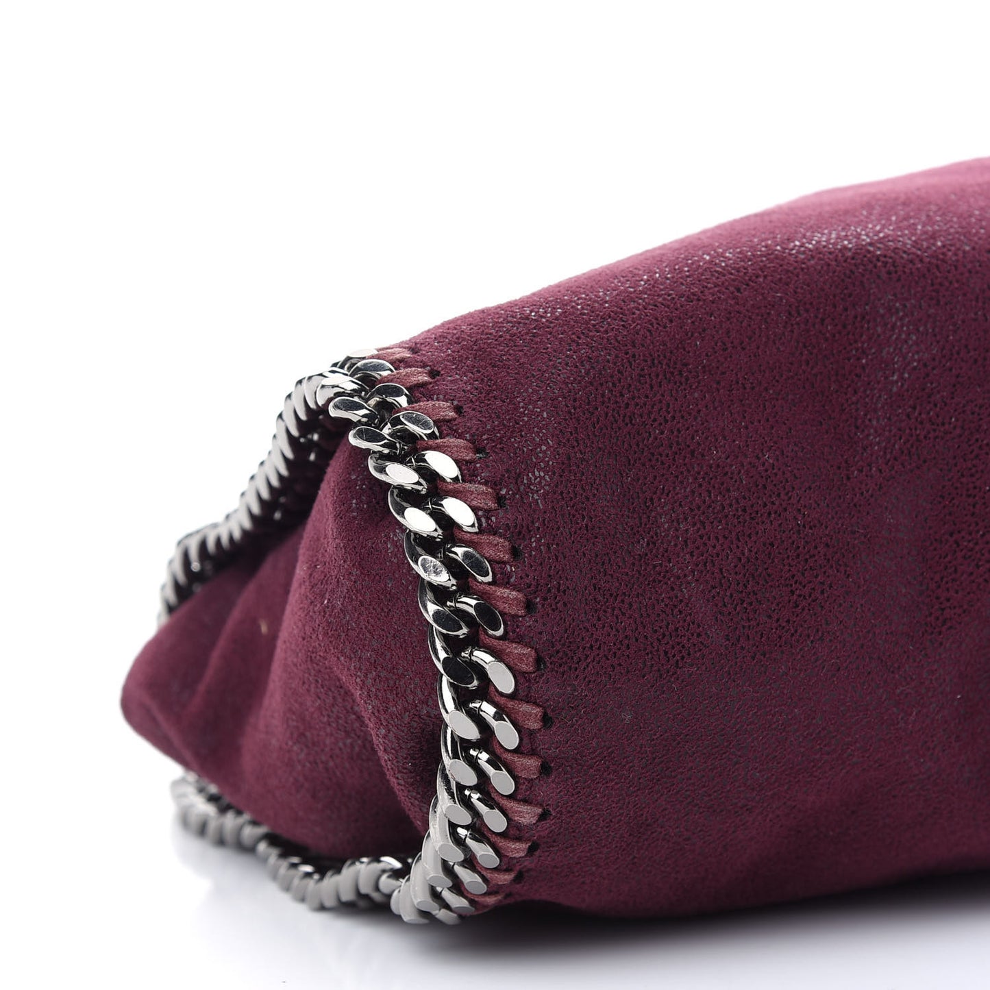 Shaggy Deer Mini Falabella Fold Over Tote Plum