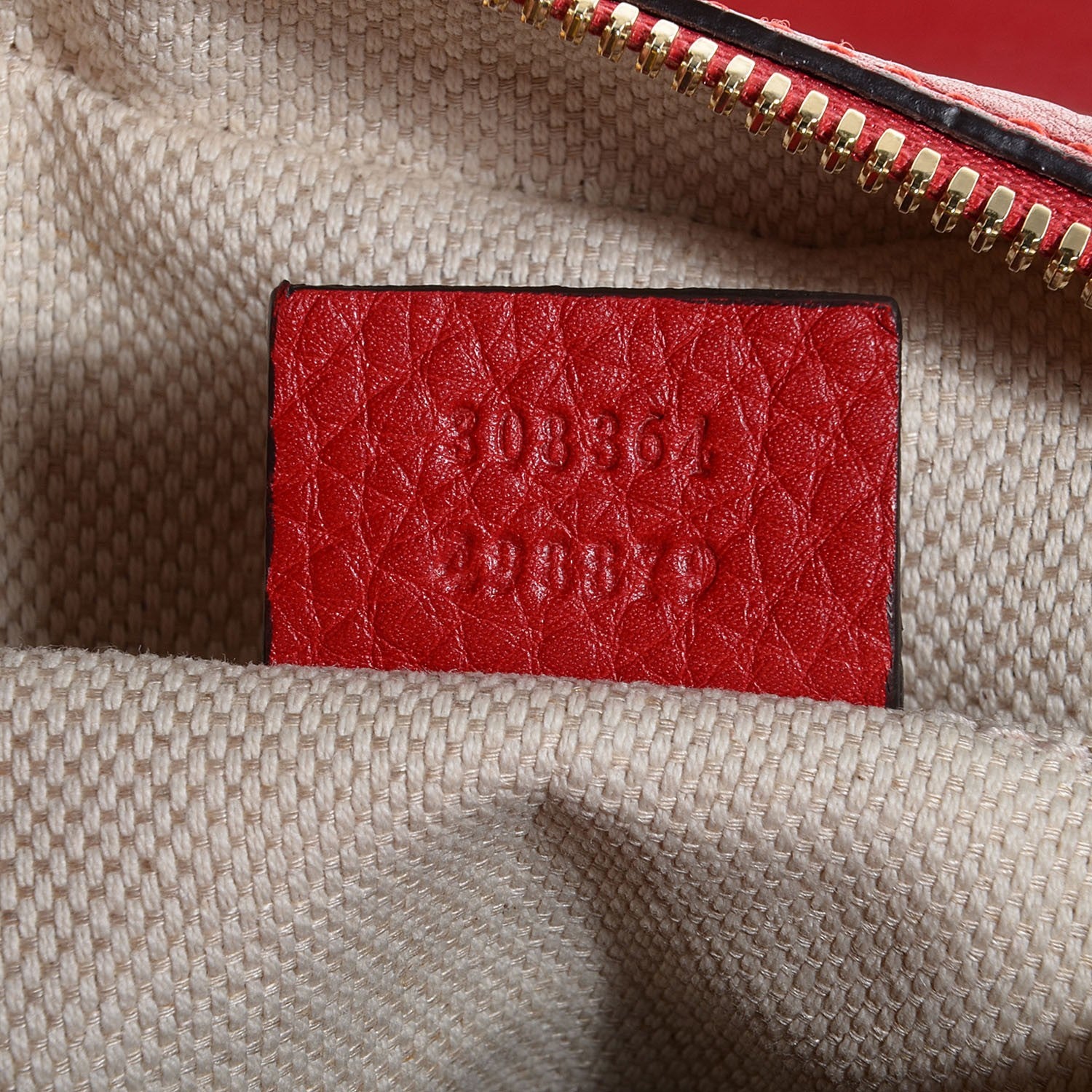 Gucci Pebbled Calfskin Small Soho Disco Bag Vibrant Red 7 of 9