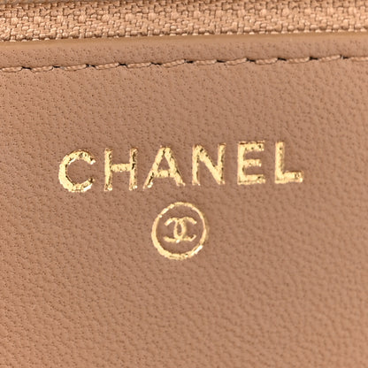 Chanel Lambskin Quilted Trendy CC Wallet On Chain WOC Beige 6 of 12