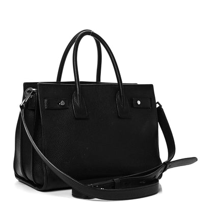 Saint Laurent Grained Calfskin Baby Supple Sac De Jour Black 4 of 10
