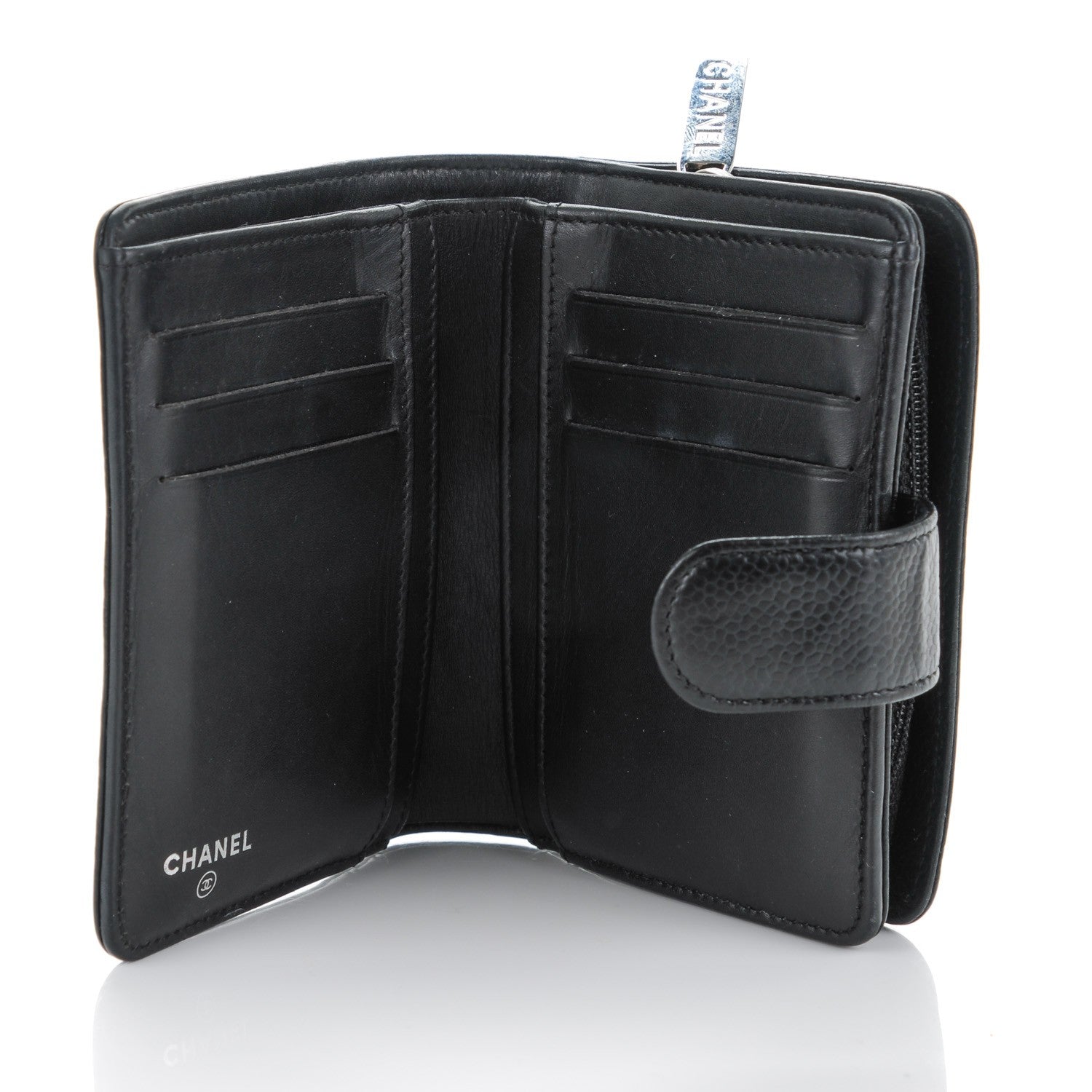 Chanel Caviar Timeless CC French Wallet Black 5 of 10