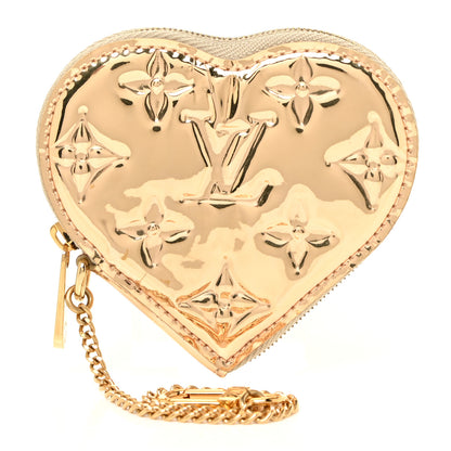 Louis Vuitton Monogram Miroir Heart Coin Purse Gold 1 of 9
