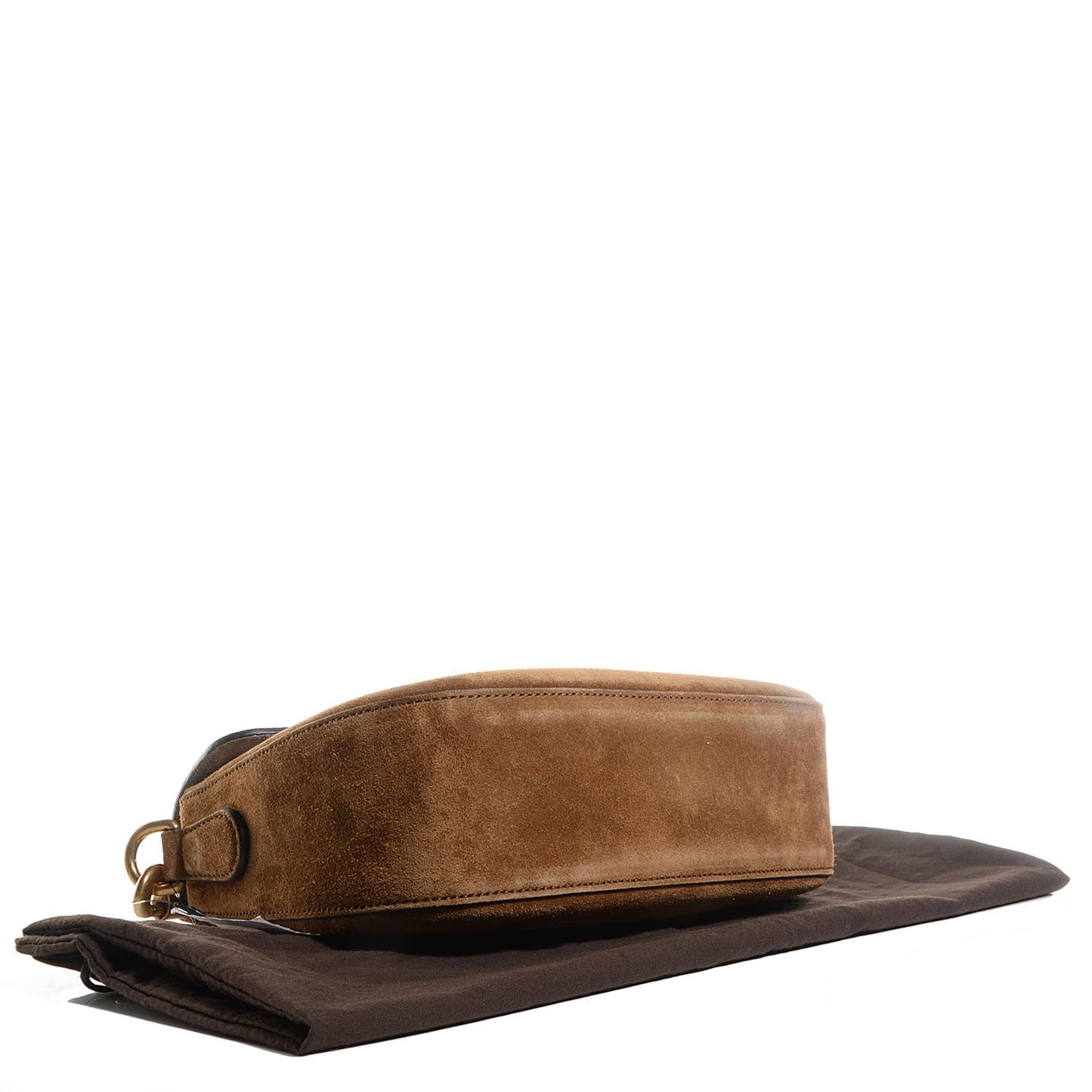 Suede Medium Lady Web Shoulder Bag New Marron
