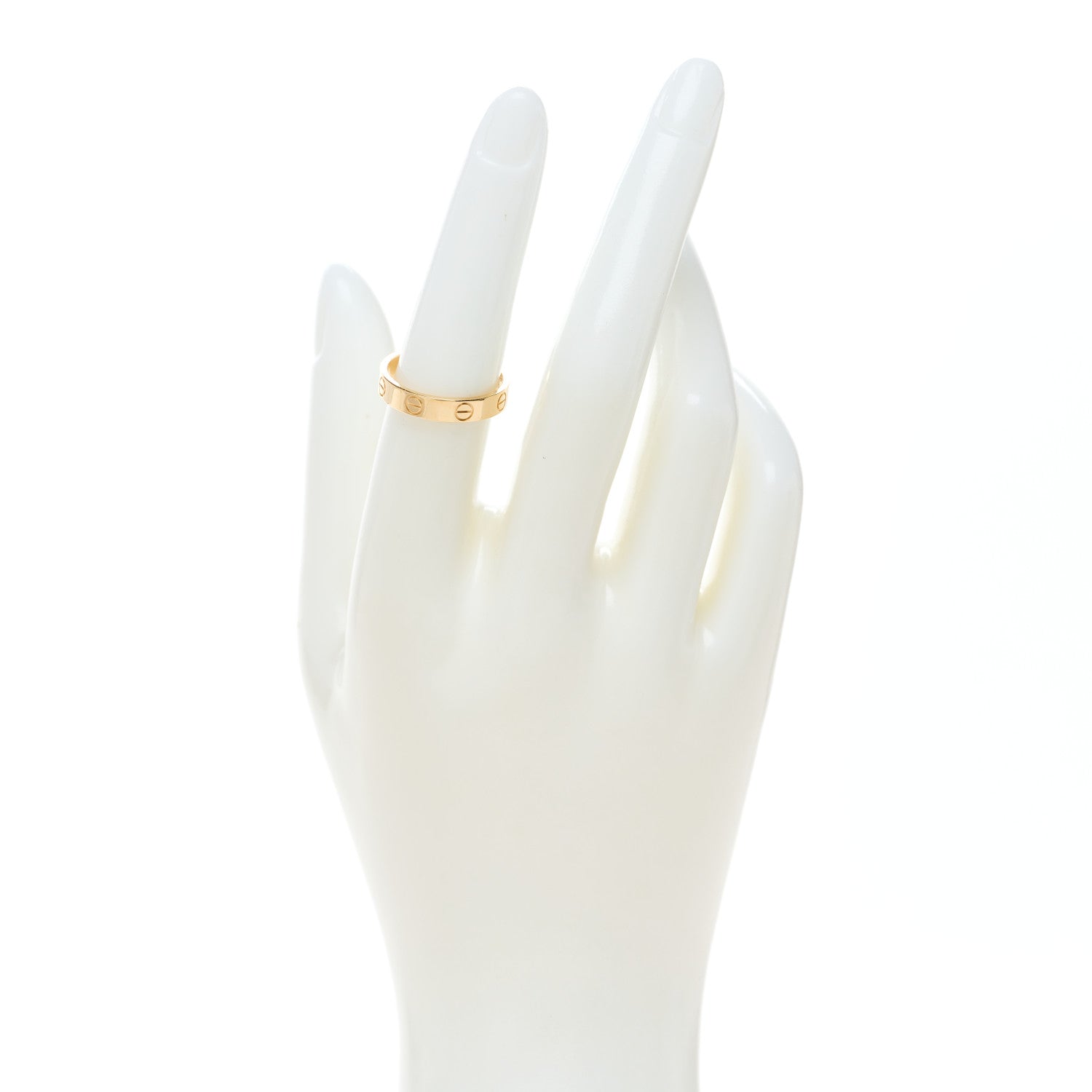 Cartier 18K Yellow Gold 3.5mm LOVE Wedding Band Ring 53 6.5 3 of 6