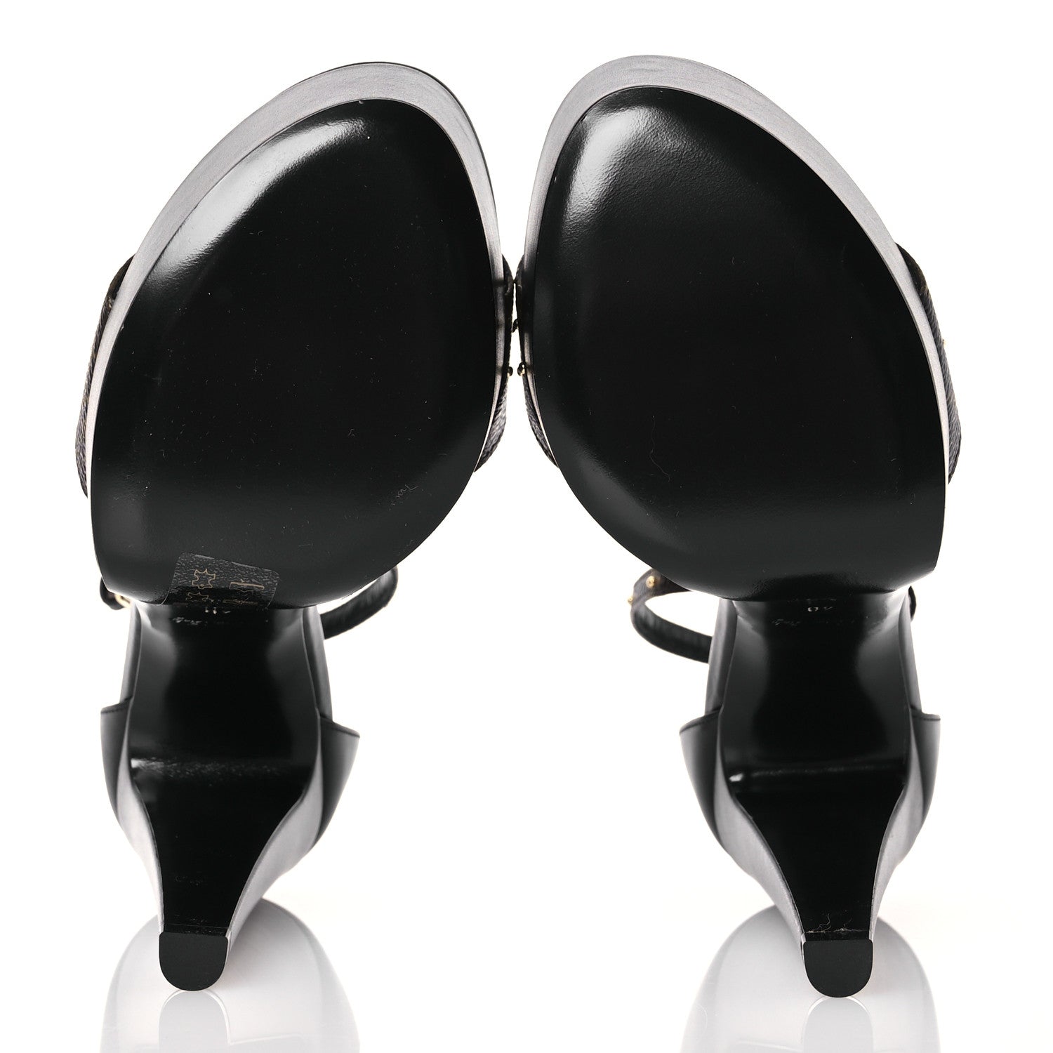 Louis Vuitton Monogram Afterglow Platform Sandals 40 Black 6 of 12