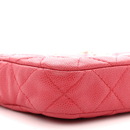 Chanel Caviar Quilted Small Clutch With Chain Pink 12 of 17