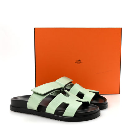 Hermes Epsom Womens Chypre Sandals 36 Vert Jade 10 of 10