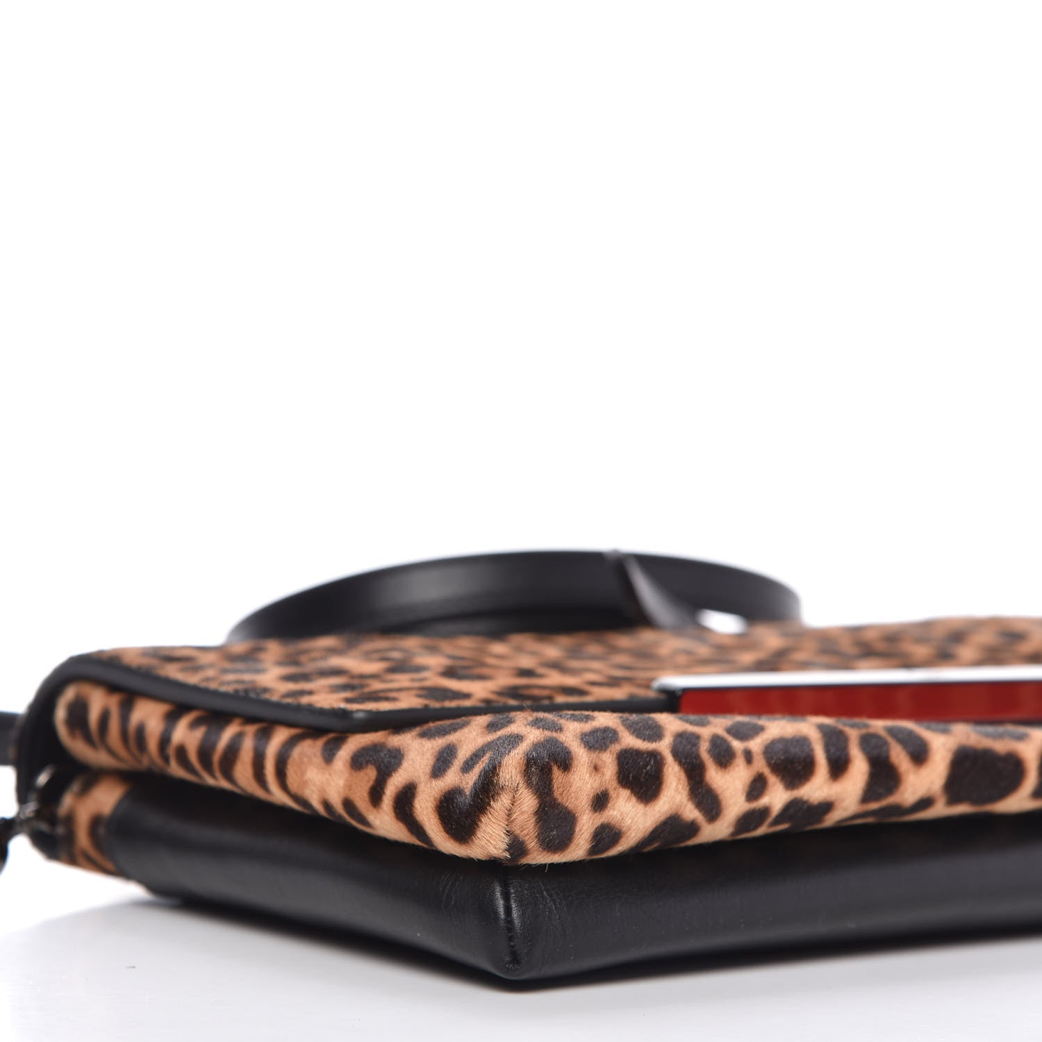 Christian Louboutin Pony Hair Leopard Print Rougissime Clutch 6 of 9