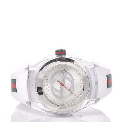 Gucci Stainless Steel Rubber 36mm Sync Web Quartz Watch 3 of 6