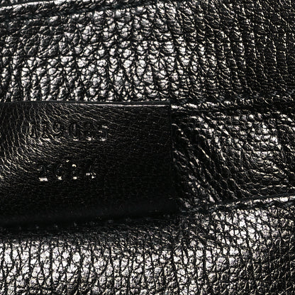 Gucci Snakeskin Studded Horsebit Chain Clutch Black 7 of 9