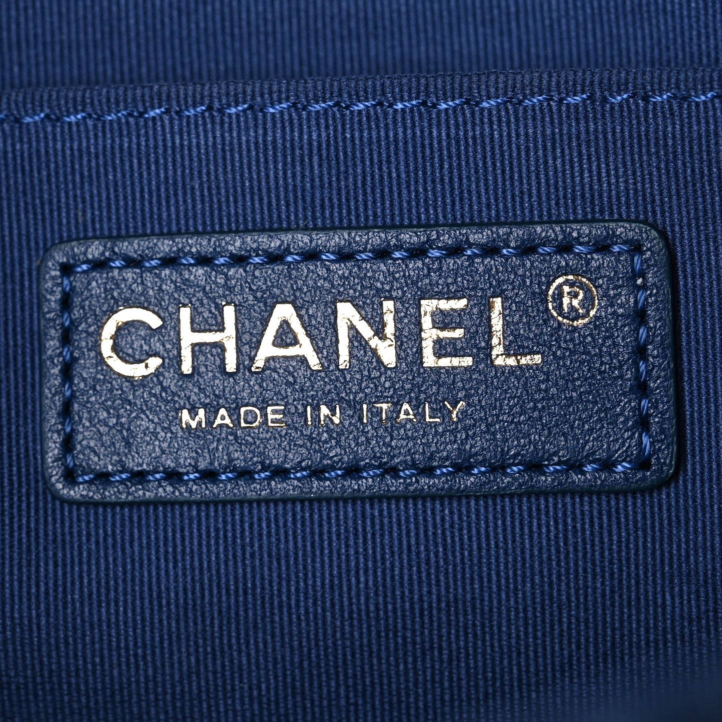 Denim Quilted Double You Backpack Blue Golden