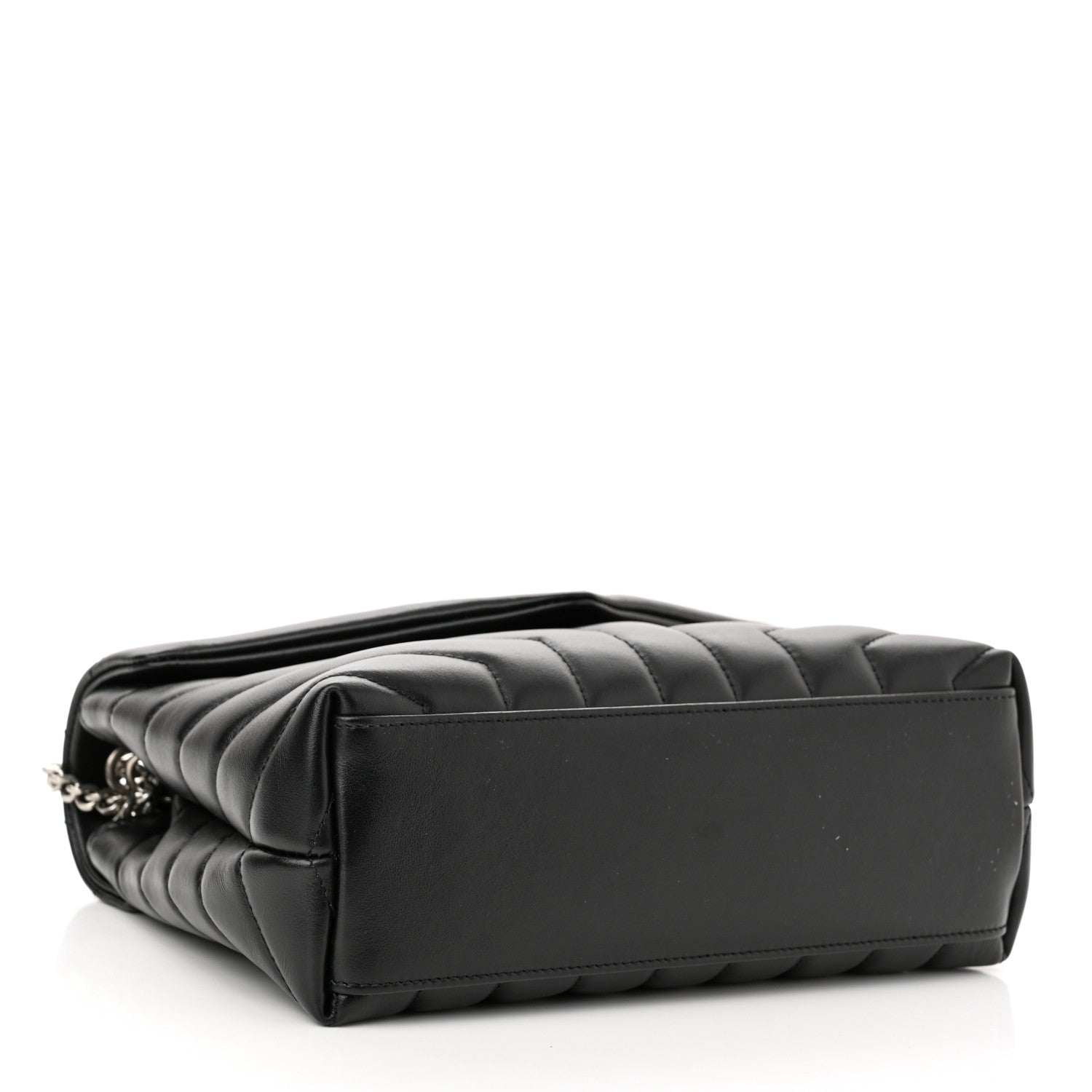 Saint Laurent Calfskin Y Quilted Monogram Small Loulou Chain Satchel Black 4 of 11
