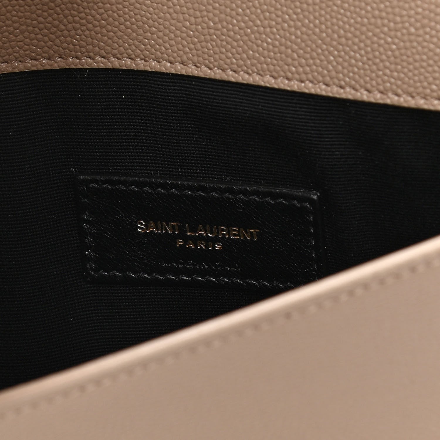 Saint Laurent Grain De Poudre Uptown Pouch Dark Beige 4 of 4