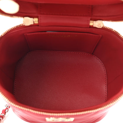 Chanel Lambskin Quilted Trendy Vanity Case Red 5 of 11