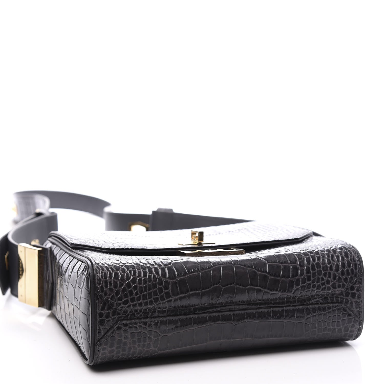 Givenchy Calfskin Crocodile Embossed Medium Eden Storm Grey 3 of 10