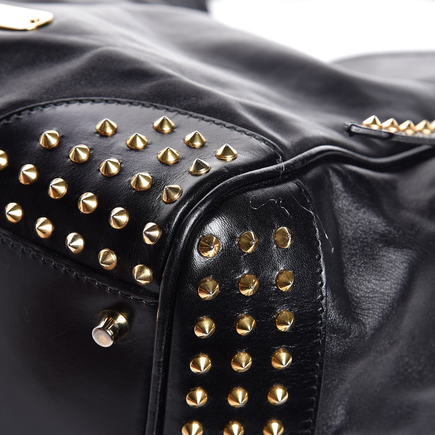 Burberry Lambskin Bridle Studs Small Canterbury Tote Black 11 of 14