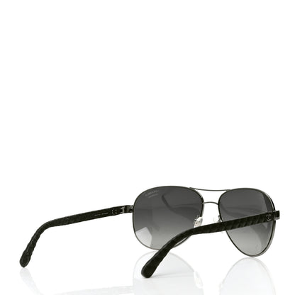 Chanel Aviator Polarized Sunglasses 4204-Q Black 4 of 4