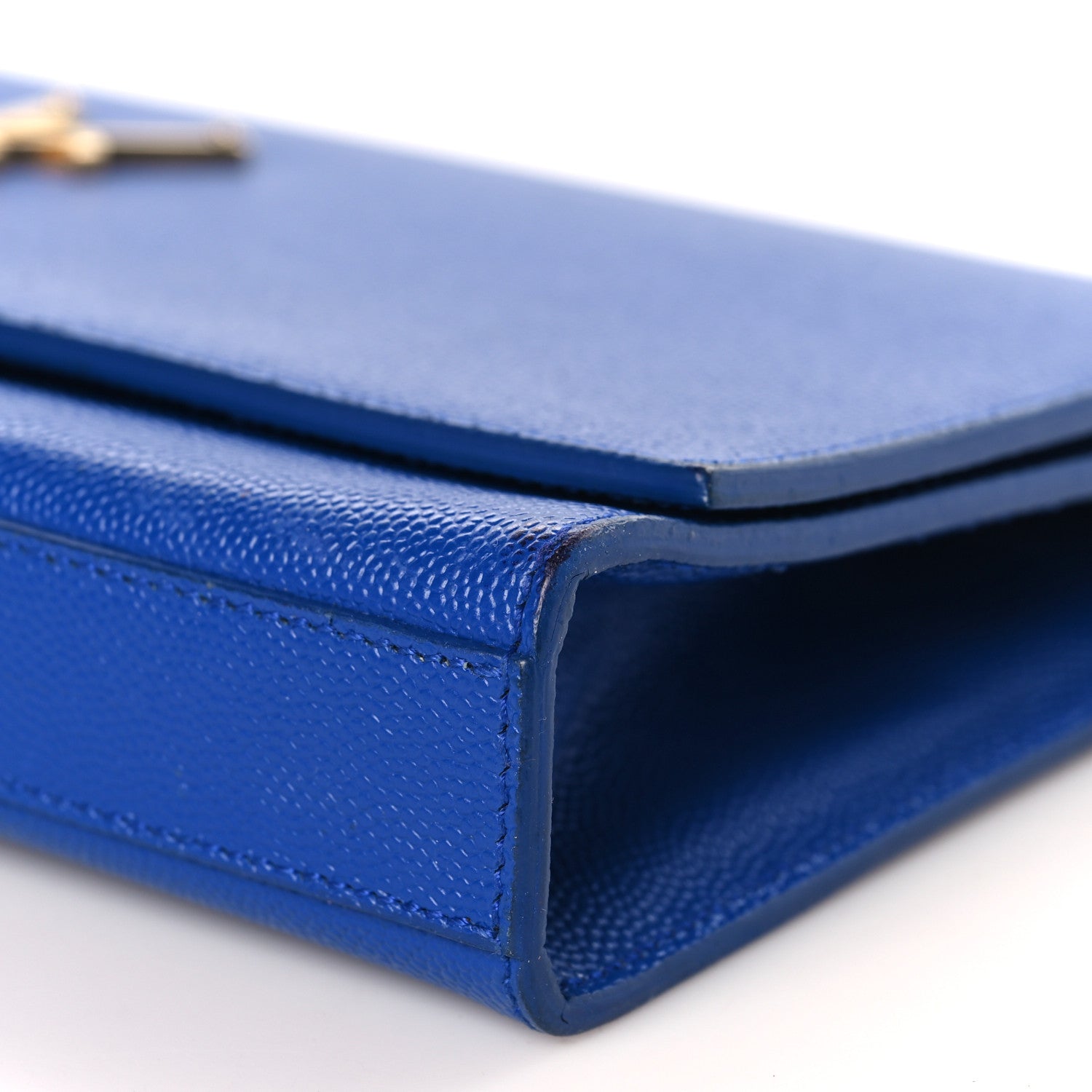 Saint Laurent Grain De Poudre Classic Monogram Cassandre Clutch Blue Majorelle 9 of 9