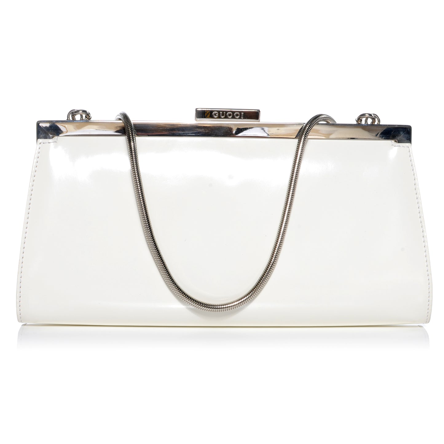 Patent Small Clutch Bag White