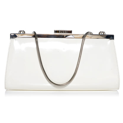 Gucci Patent Small Clutch Bag White 1 of 7