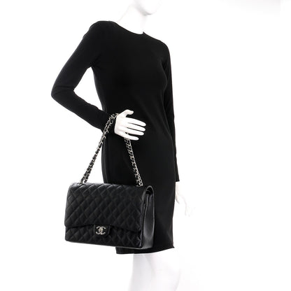 Chanel Caviar Quilted Maxi Double Flap Black 3 of 9