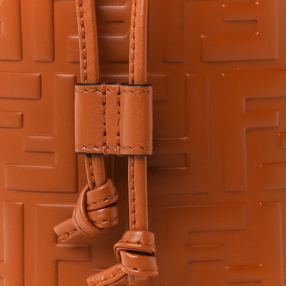 Fendi Vitello Liberty F is Fendi FF 1974 Embossed Mini Mon Tresor Bucket Bag Brandy 9 of 11