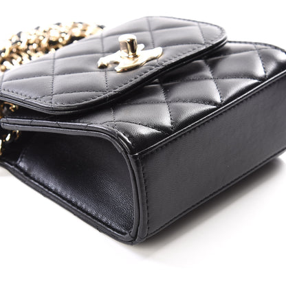 Chanel Lambskin Quilted Mini Trendy CC Chain Wallet Black 5 of 12