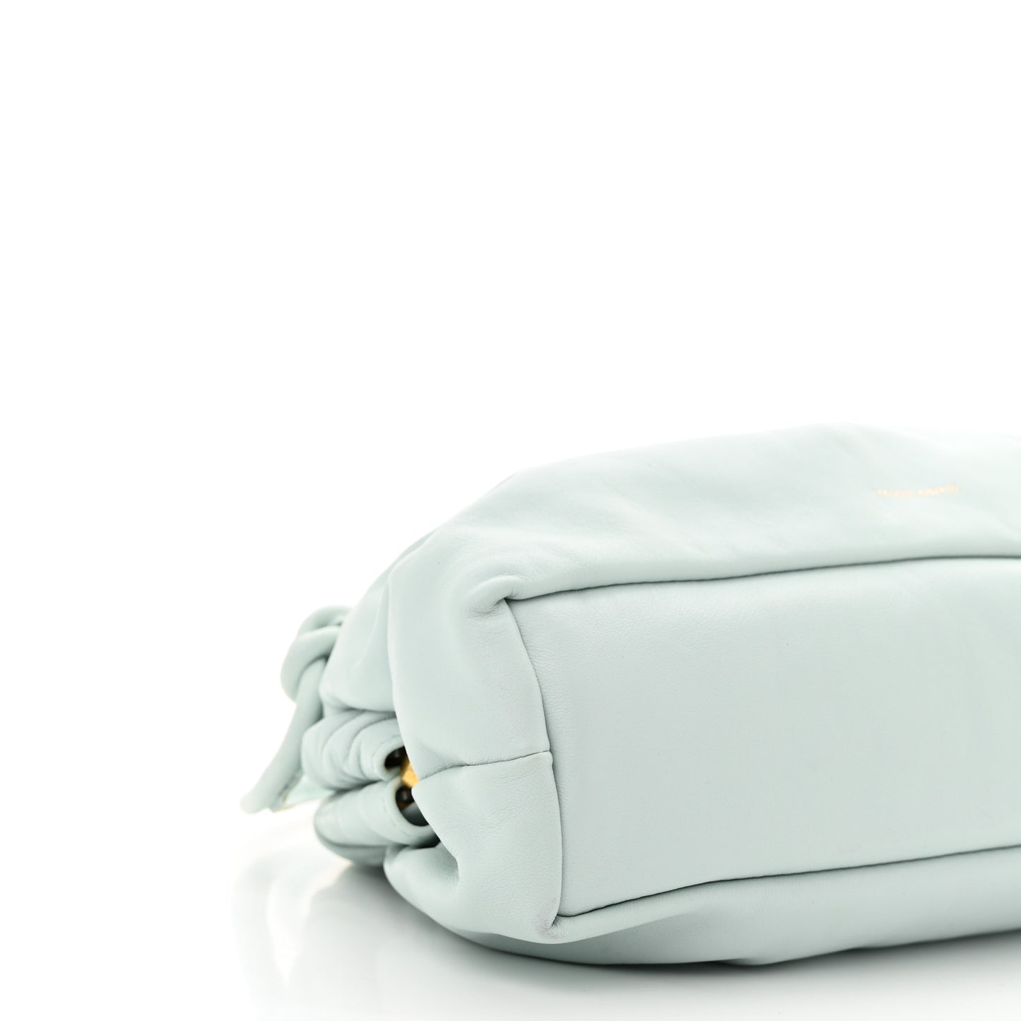 Lambskin Mini Cloud Clutch Seafoam