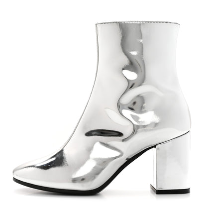 Balenciaga Miroir Calfskin Ankle Booties 36 Argent 1 of 12