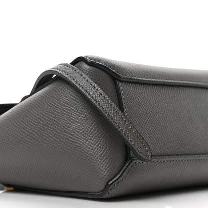 Celine Grained Calfskin Pico Belt Bag Grey 7 of 8