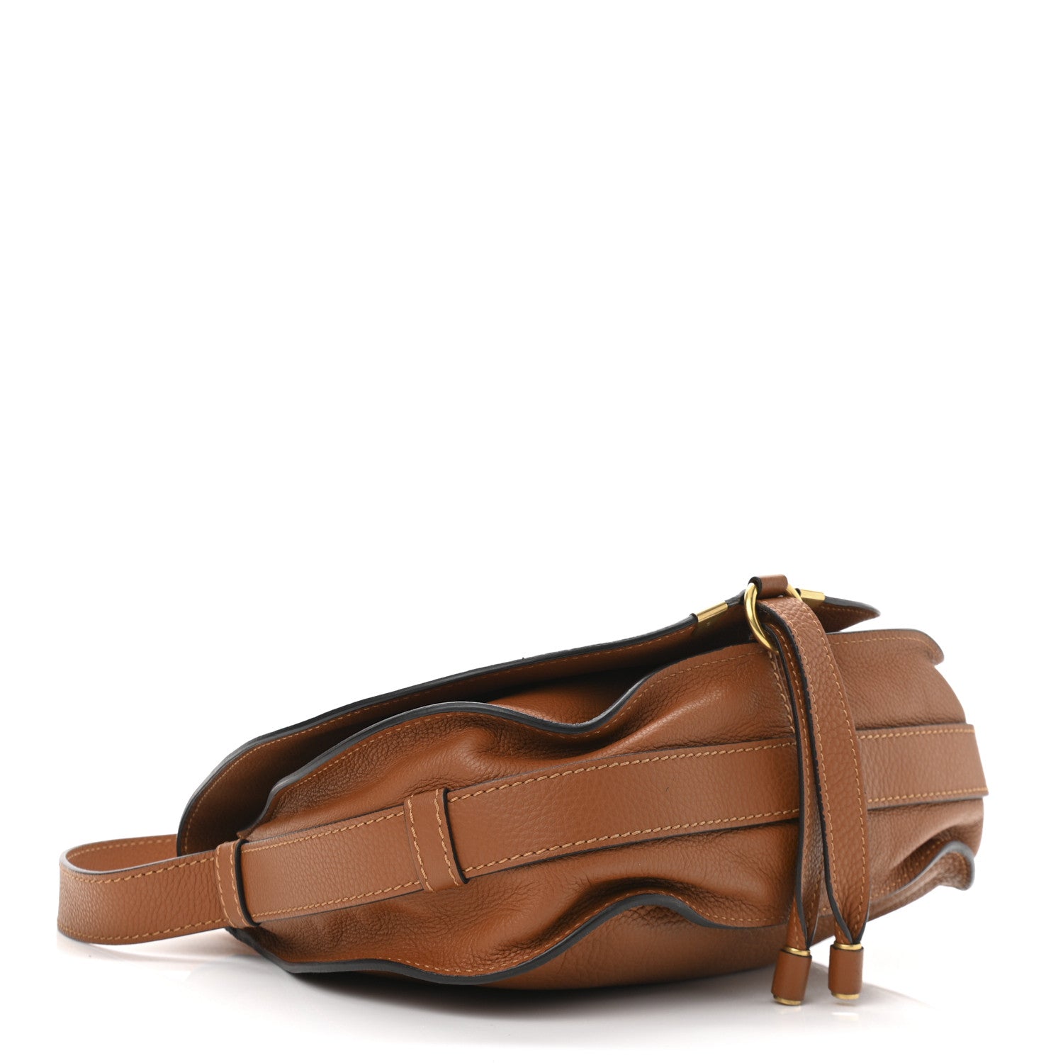 Chloe Calfskin Medium Marcie Round Crossbody Bag Tan 4 of 14