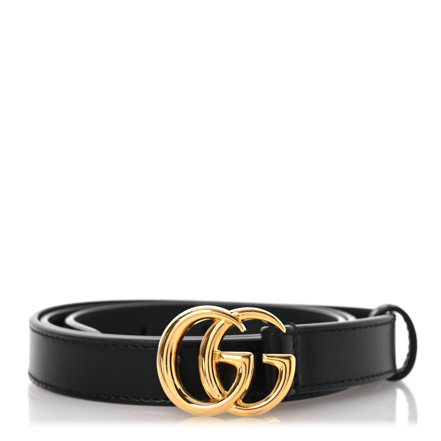 Gucci Calfskin Double G 20mm Belt 85 34 Black 1 of 6