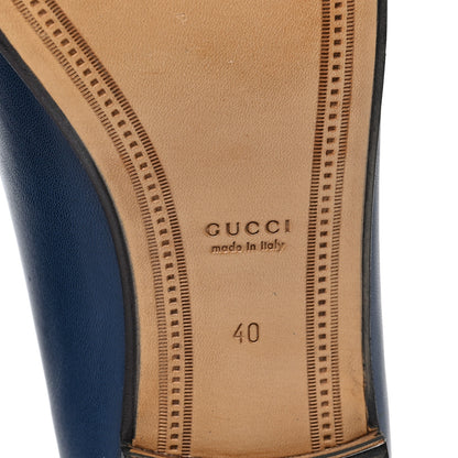 Gucci Malaga Kid Womens Jordaan Loafers 40 Blue Agata 6 of 9