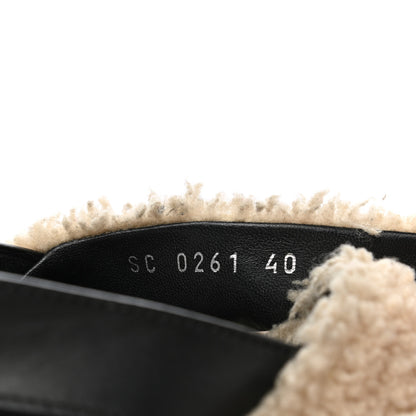 Louis Vuitton Shearling Paseo Sandals 40 Black 8 of 10
