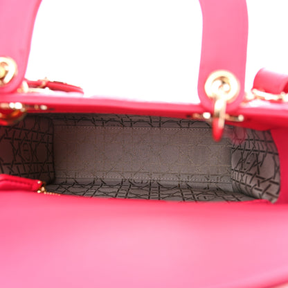 Christian Dior Lambskin Cannage Small My ABCDior Lady Dior Fraise 5 of 9