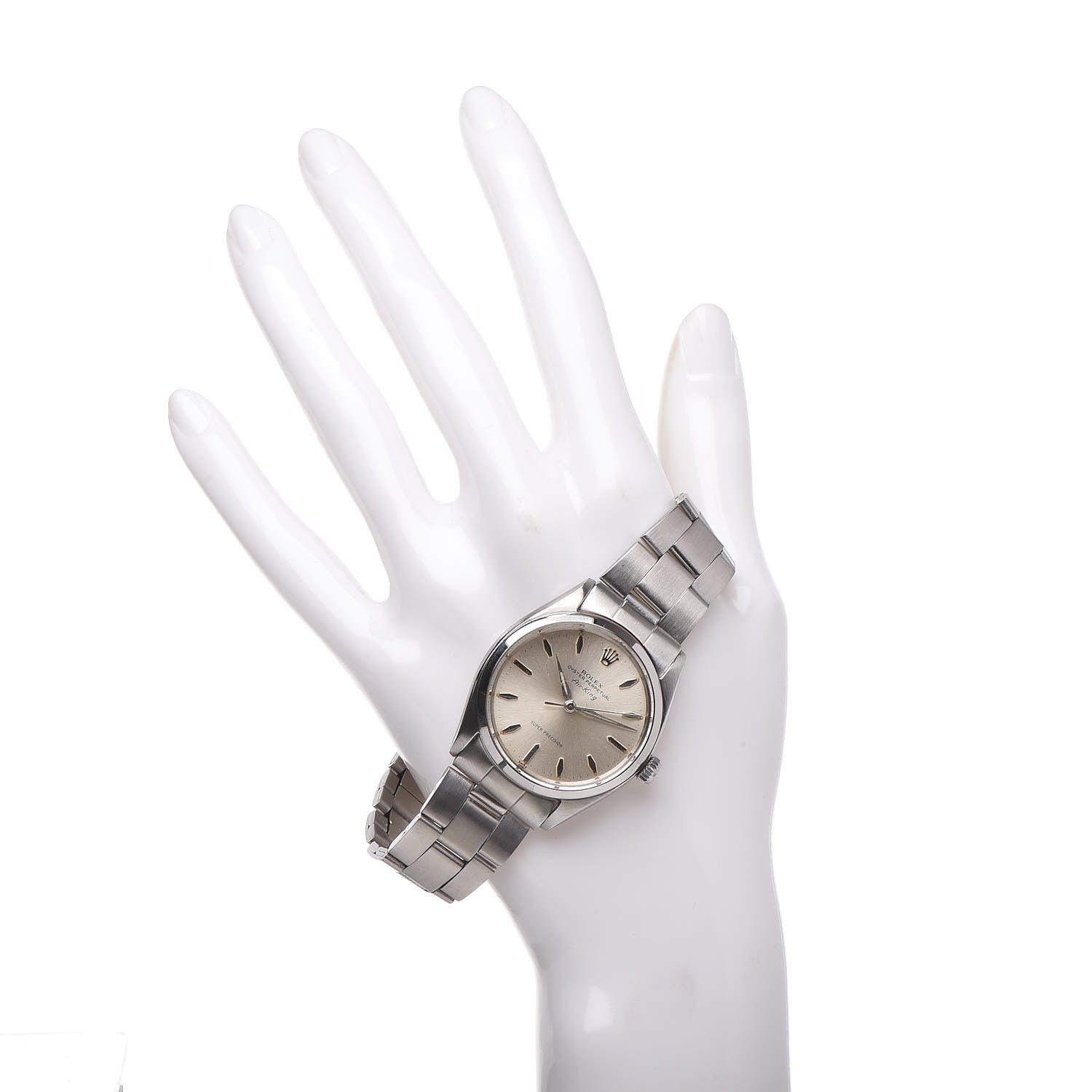 Rolex Stainless Steel 34mm Oyster Perpetual Air-King Super Precision Watch Silver 5500 2 of 6