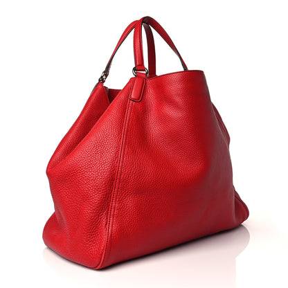 Gucci Pebbled Calfskin Large Soho Shoulder Bag Red 3 of 13