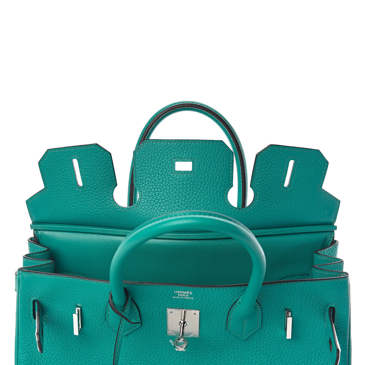 Taurillon Clemence Birkin 30 Bleu Paon