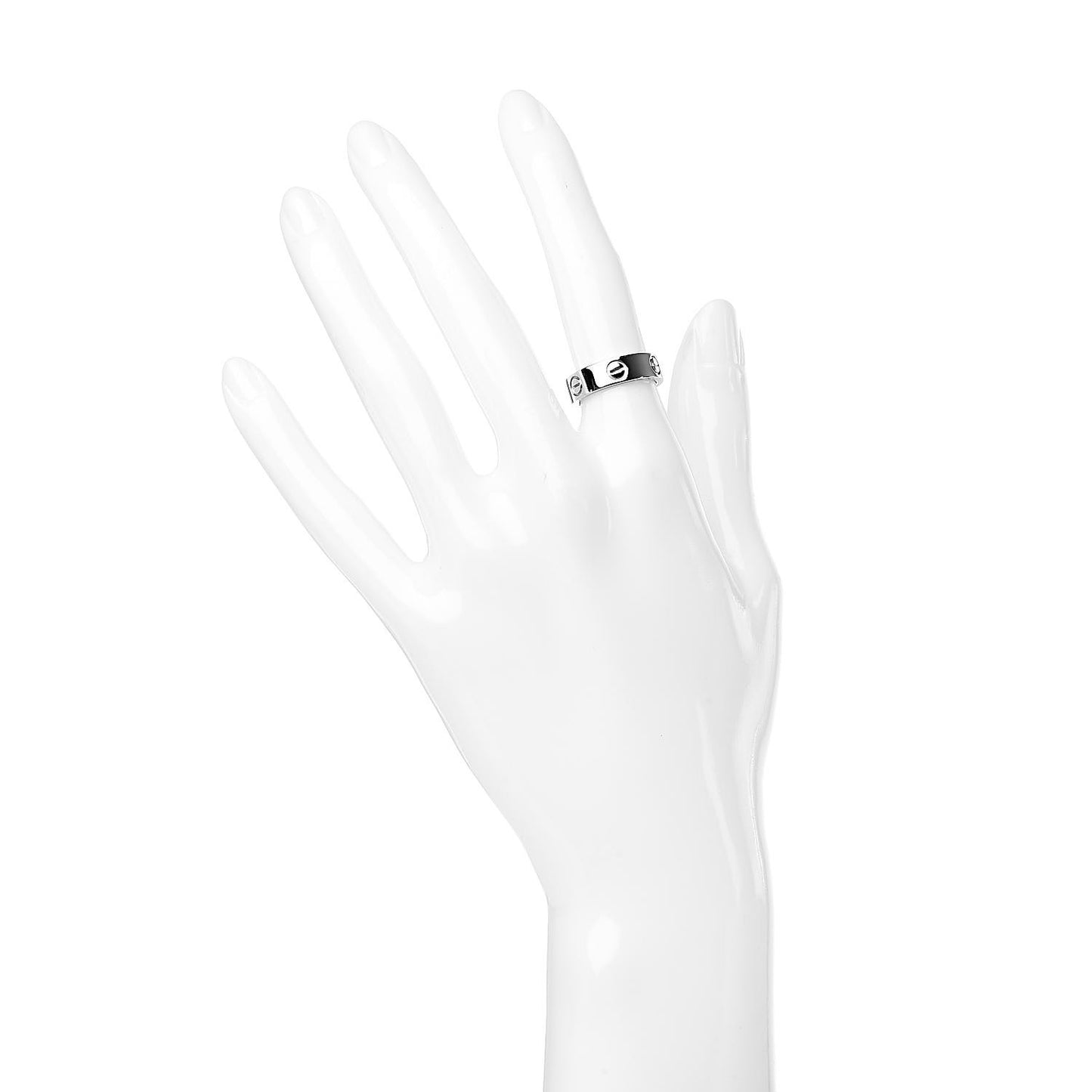 18K White Gold 5.5mm LOVE Ring 50 5.25