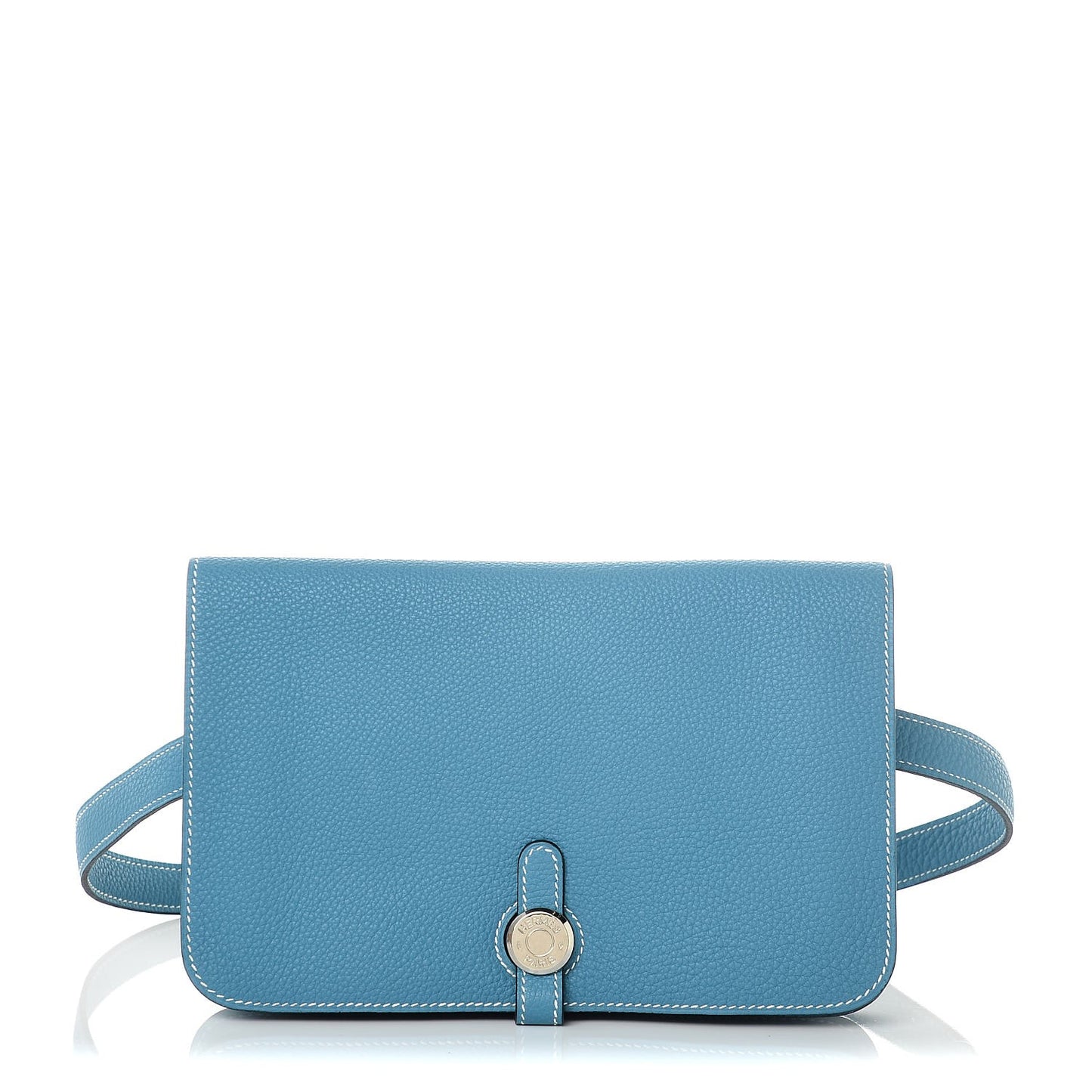 Togo Dogon Wallet Waist Pouch Blue Jean