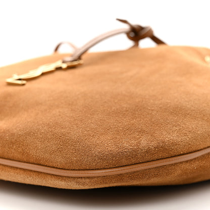 Saint Laurent Suede Calfskin Medium Paris VII Flat Hobo Cinnamon 10 of 11