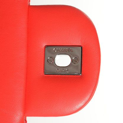 Chanel Lambskin Quilted Easy Carry Jumbo Flap Red 9 of 9
