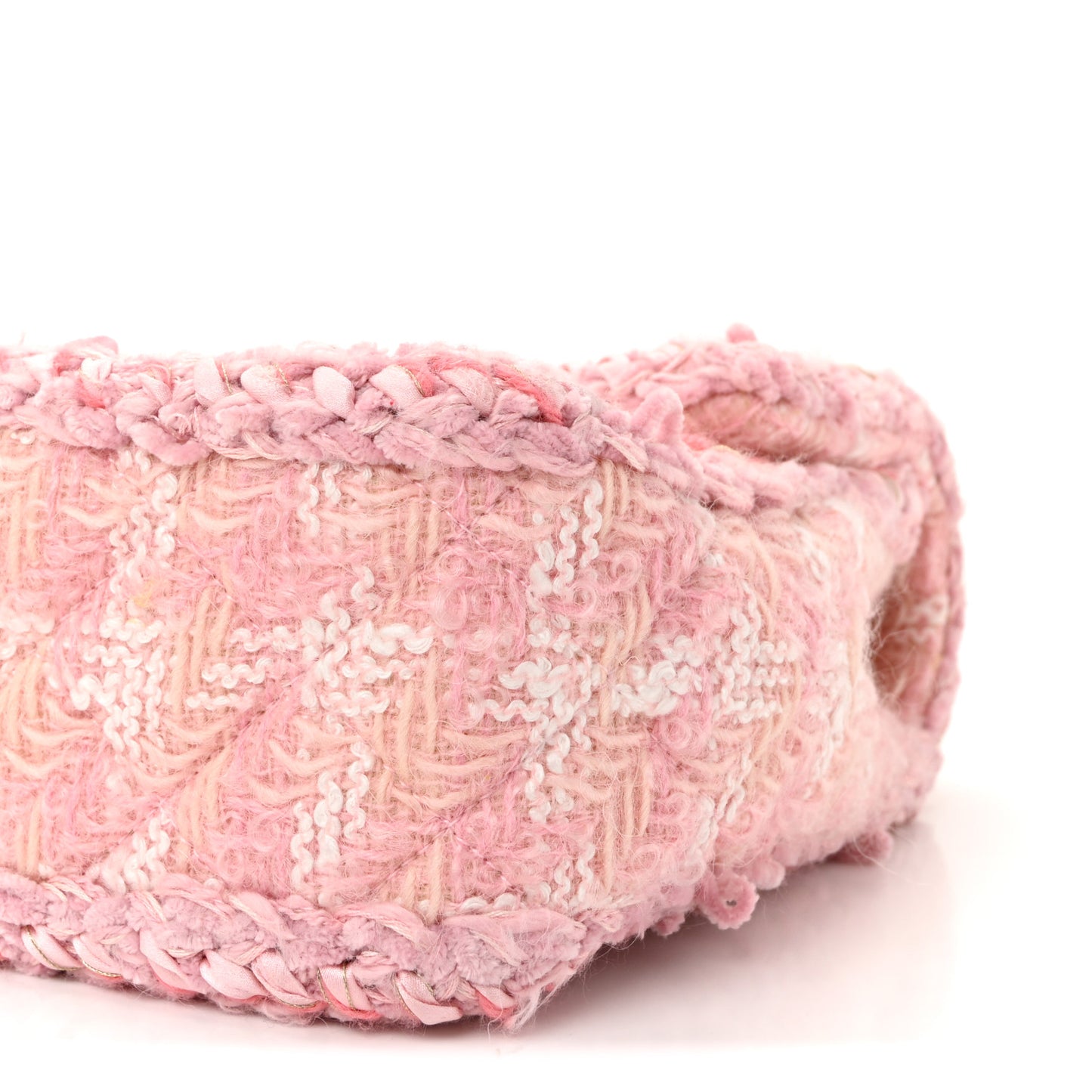 Tweed Braid Mini Reissue Square Flap Pink White