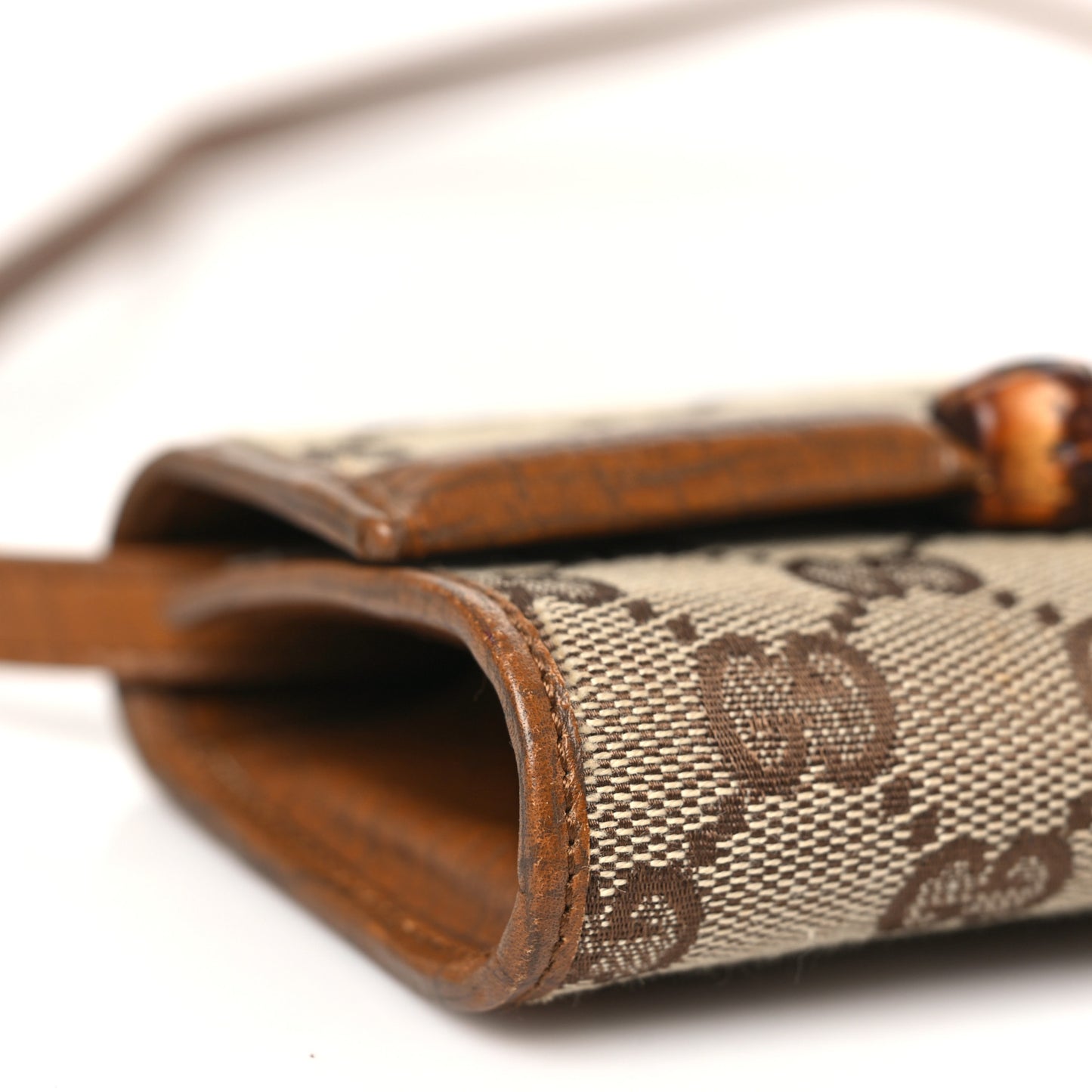 Monogram Bamboo Bar Clutch Dark Brown
