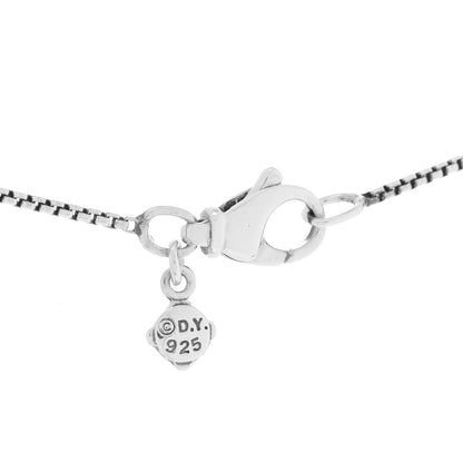 David Yurman Sterling Silver Black Onyx 8mm Petite Chatelaine Pendant Necklace 4 of 5
