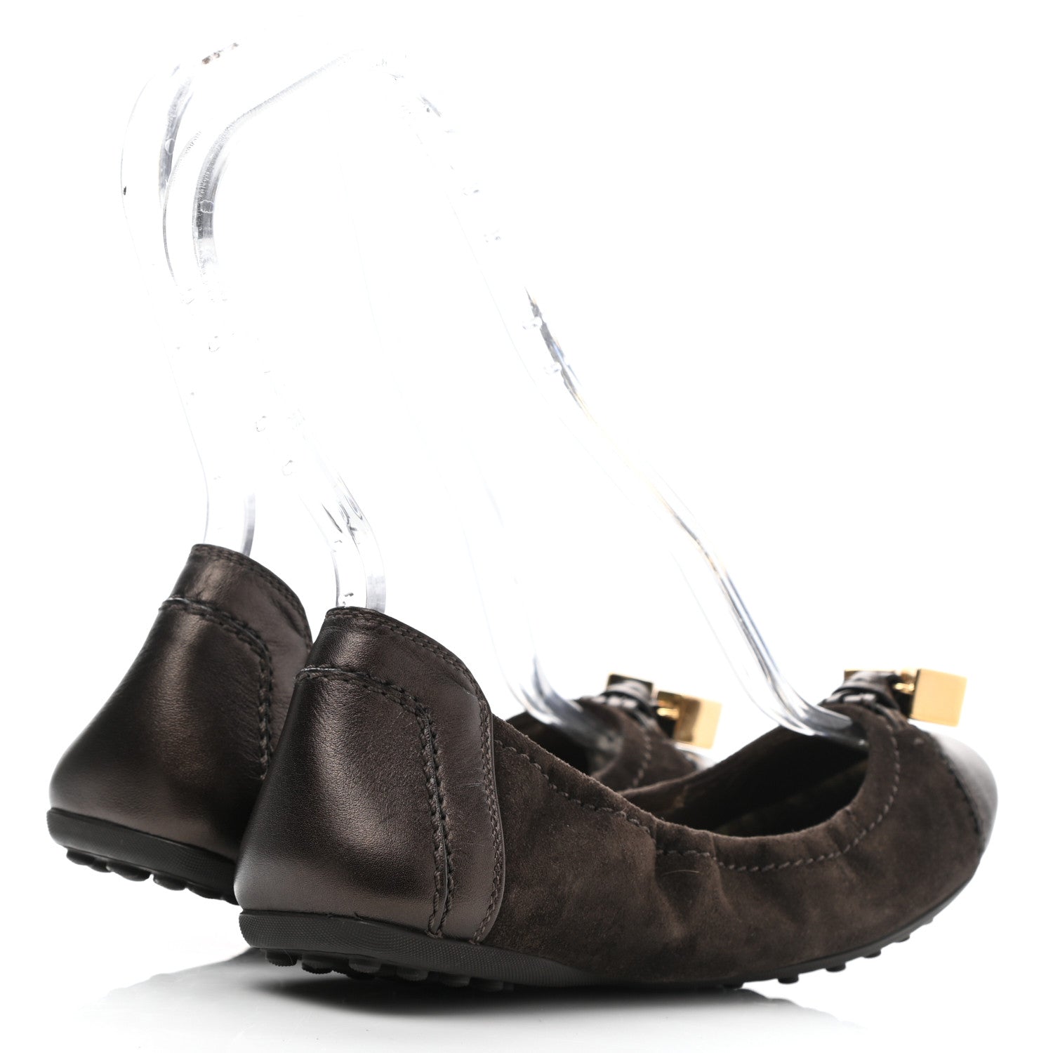 Louis Vuitton Suede Lovely Ballet Flats 37 Brown 4 of 8