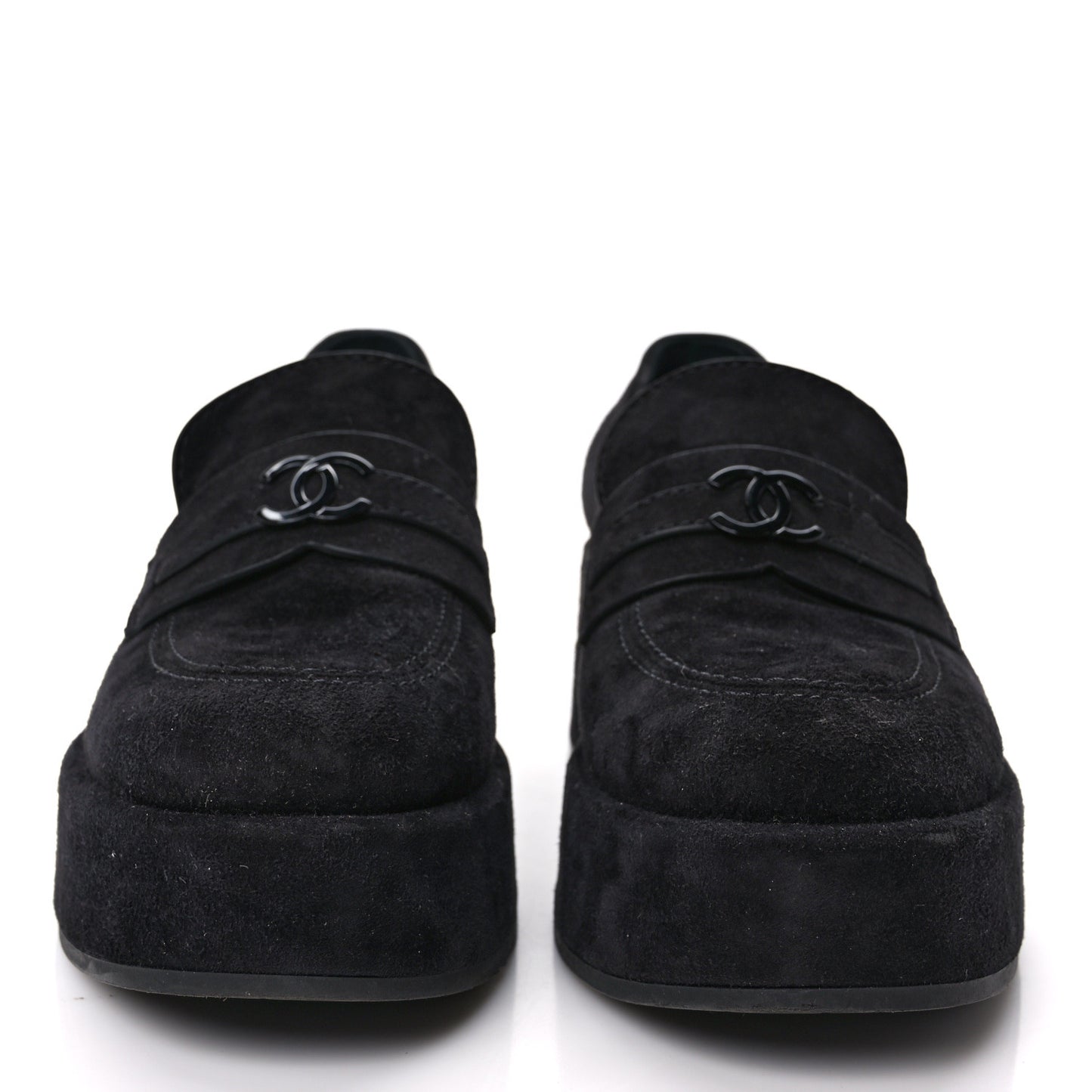 Suede CC Platform Loafers 36.5 Black