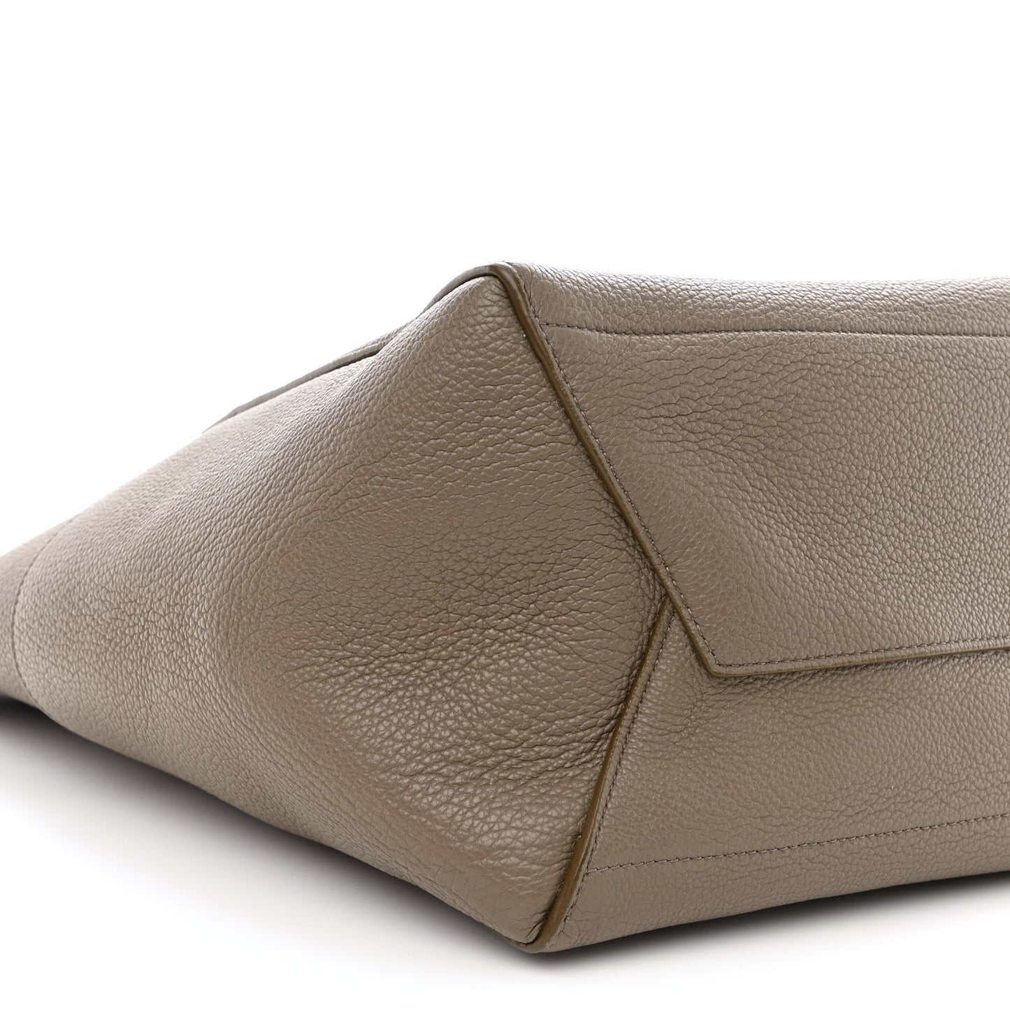 Soft Grained Calfskin Sangle Bucket Bag Taupe